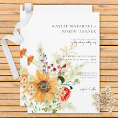 Rustieke zomerwilde bloemen & zonnebloemen kaart