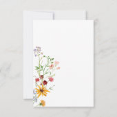 Rustieke zomerwilde bloemen & zonnebloemen RSVP kaartje (Achterkant)