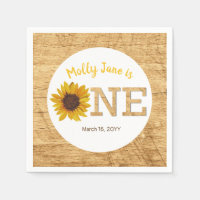Rustieke Zonnebloem 1e Verjaardag Boho Waterverf
