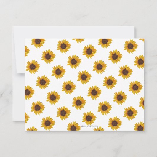 Rustieke Zonnebloem 1e Verjaardag Meisje Dank u Ka Bedankkaart (Achterkant)