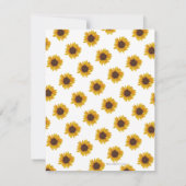 Rustieke Zonnebloem 1e Verjaardag Meisje Dank u Ka Bedankkaart (Achterkant)