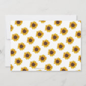 Rustieke Zonnebloem 1e Verjaardag Meisje Waterverf Kaart (Achterkant)