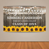 Rustieke Zonnebloem 2025 Afstuderen Spandoek