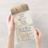 Rustieke Zonnebloem Achtergrond E-mail Website Fot All In One Uitnodiging (Afscheurbaar)