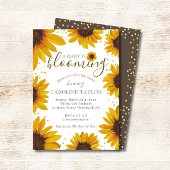 Rustieke zonnebloem Baby is bloeiende douche Kaart