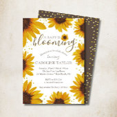 Rustieke zonnebloem Baby is bloeiende douche Kaart