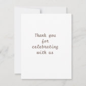 Rustieke Zonnebloem Bedankkaart (Achterkant)