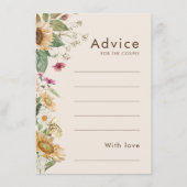 Rustieke Zonnebloem Beige Bruiloft Advies Kaart (Voorkant)