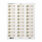 Rustieke Zonnebloem Beige Bruiloft Retouradres Etiket (Full Sheet)