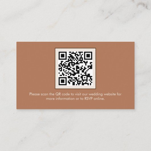 Rustieke Zonnebloem Beige Bruiloft Website Details Informatiekaartje (Achterkant)