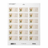 Rustieke zonnebloem beige trouwadreslabel etiket (Full Sheet)