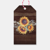 Rustieke Zonnebloem Bloei | Dank je wel Cadeaulabel (Achterkant)