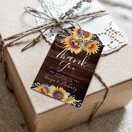 Rustieke Zonnebloem Bloei | Dank je wel Cadeaulabel