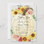 Rustieke Zonnebloem Bloem Witte Pompoen Shiplap Ho Kaart (Voorkant)