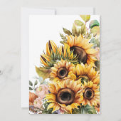 Rustieke Zonnebloem Bloemen 80ste Verjaardagsfeest Kaart (Achterkant)