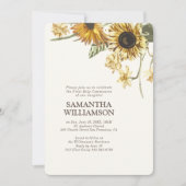 Rustieke Zonnebloem Bloemen Eerste Communie Uitnod Kaart (Voorkant)