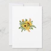 Rustieke Zonnebloem Bloemen Geometrische Bruiloft Kaart (Achterkant)