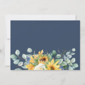 Rustieke Zonnebloem Bloemen Housewarming Party Kaart (Achterkant)