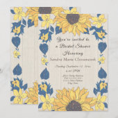 Rustieke Zonnebloem Bloemen Huwelijk Vrijgezellenf Kaart (Voorkant / Achterkant)