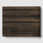 Rustieke Zonnebloem Bloemen String Lights Bruiloft Gastenboek (Achterkant)