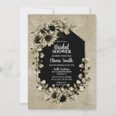 Rustieke Zonnebloem Bloemen Vrijgezellenfeest Kaart (Voorkant)