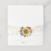 Rustieke Zonnebloem Bloemen Waterverf Lichten Brui Plaatskaartje (Buitenkant ongevouwen)