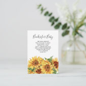 Rustieke Zonnebloem Boeken voor Baby Kaart (Staand voorkant)