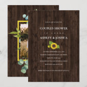 Rustieke Zonnebloem Boeket Foto Koppels Douche Kaart (Voorkant / Achterkant)