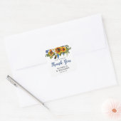 Rustieke zonnebloem Boho dank u bruiloft gunst Vierkante Sticker (Envelop)