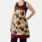 Rustieke Zonnebloem Bourgogne Herfst Bloemen Water Schort (Insitu)