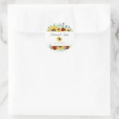 Rustieke Zonnebloem Bourgondië Rode Bloemen Bruilo Ronde Sticker (Tas)