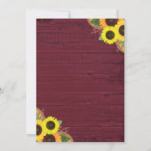 Rustieke Zonnebloem Bourgondische String Lights Br Kaart (Achterkant)