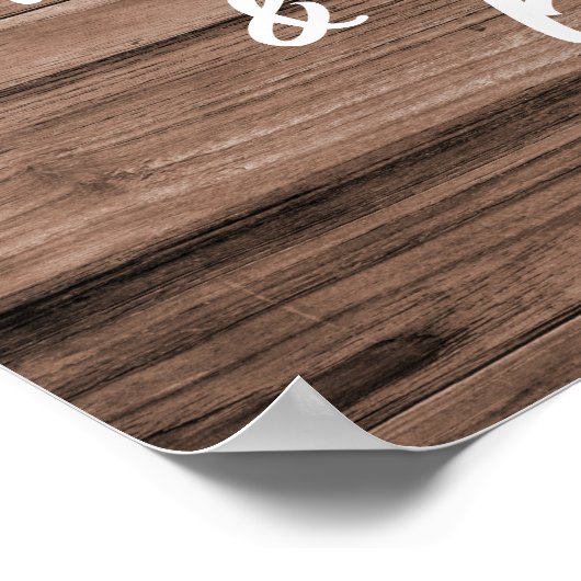 Rustieke Zonnebloem Bruids Kaarten en Geschenken t Poster (Hoek)