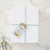 Rustieke zonnebloem bruidsfeest bedankje cadeautje cadeaulabel (Met Touw)