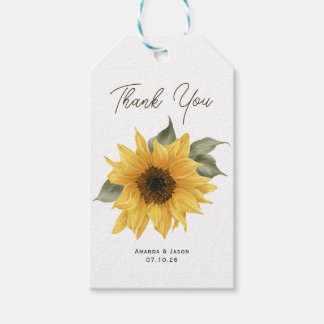 Rustieke Zonnebloem, Bruiloft favoriet herfst land Cadeaulabel