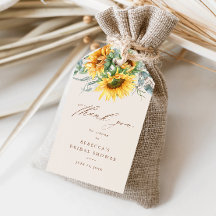 Rustieke zonnebloem bruiloft feest bedankje cadeau