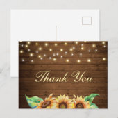 Rustieke Zonnebloem bruiloft Vrijgezellenfeest Dan Briefkaart (Voorkant / Achterkant)