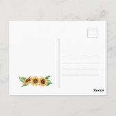 Rustieke Zonnebloem bruiloft Vrijgezellenfeest Dan Briefkaart (Achterkant)