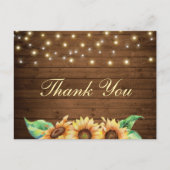 Rustieke Zonnebloem bruiloft Vrijgezellenfeest Dan Briefkaart (Voorkant)