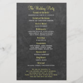 Rustieke zonnebloem BUDGET bruiloft programma (Achterkant)