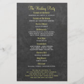 Rustieke zonnebloem BUDGET trouwprogramma (Achterkant)