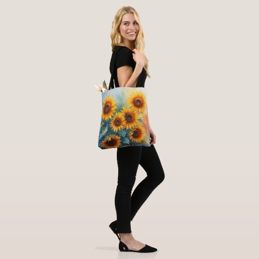 Rustieke Zonnebloem Charm Tas (Op model)