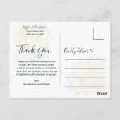 Rustieke Zonnebloem Chic Blauwgroen Rozen Bruiloft Briefkaart (Achterkant)