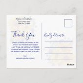 Rustieke zonnebloem chique blauw Rozen bruiloft da Briefkaart (Achterkant)