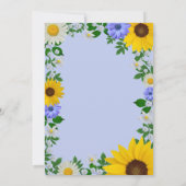 Rustieke Zonnebloem Daisy Floral Afstuderen Kaart (Achterkant)