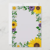 Rustieke Zonnebloem Daisy Floral Afstuderen Kaart (Achterkant)