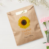 Rustieke Zonnebloem Dank Je Wel Bedankzakje (Gezegeld)