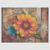  rustieke zonnebloem decoupage tissuepapier (Voorkant)