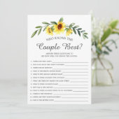 Rustieke zonnebloem die het beste spel van het paa kaart (Staand voorkant)