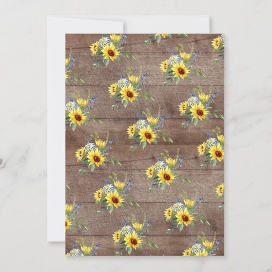 Rustieke zonnebloem die het beste spel van het paa kaart (Achterkant)